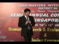 Toastmasters Internatinoal District Humorous Speech 2007 - Matchy Ma Toastmasters Internatinoal District Humorous Speech 2007 - Matchy Ma
