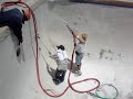 spraying cement and micro topping