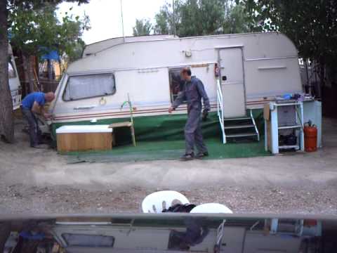 how to repair awning rail on caravan