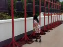 Danielle ringing the bells in a temple in hatyai