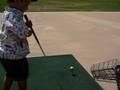 Calvin golfing
