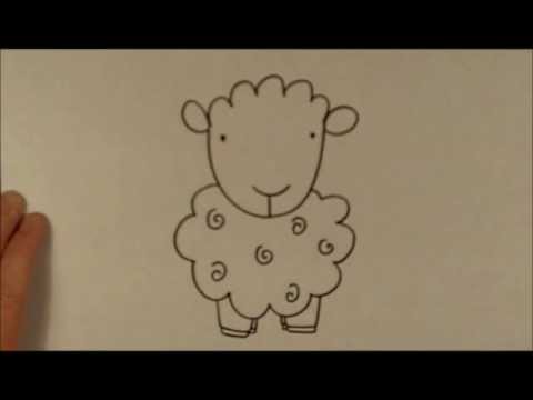 how to draw a ewe