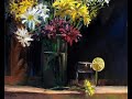 Singapore Artist Ng Woon Lam Floral Oil Painting