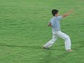 طفل من واد النيص يعرض كاراتيه في استاد اريحا 25.8.2007 في مباراة واد النيص ومركز طولكرم