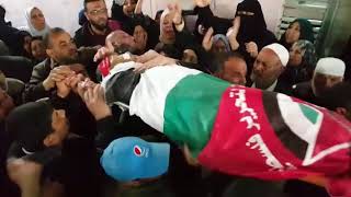 من وداع الشهيد جهاد ابو جاموس ببلدة بني سهيلا شرق خانيونس