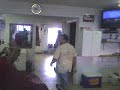 Barber knocks down a wall