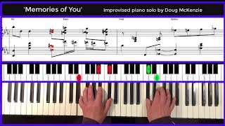 'Memories Of You' Jazz piano tutorial.