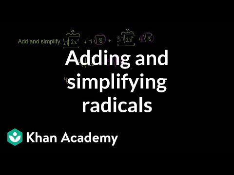 Adding and Simplifying Radicals