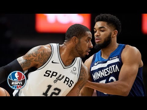 Video: LaMarcus Aldridge wins battle with Karl-Anthony Towns in back-and-forth game | NBA Highlights