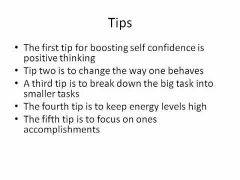 how to boost self confidence ppt