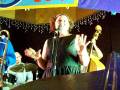 Sherri Colby sings with The Blue Street Jazz Band in Kalispell, Montana during the 15th Annual Glacier Jazz Stampede 2008
