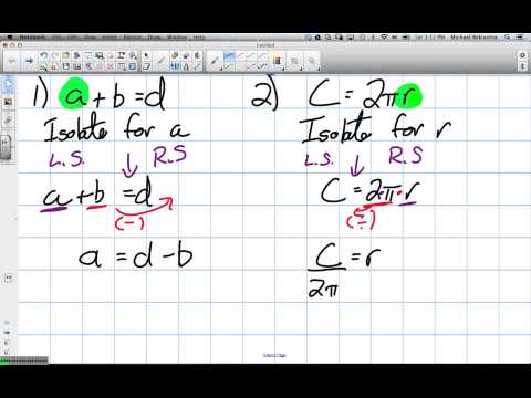 how to isolate a variable in brackets