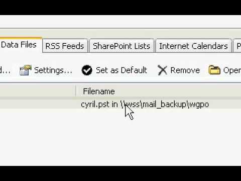 how to locate outlook data file