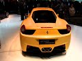 Ferrari 458 Italia, the 8-cylinder two-seater berlinetta with a new mid-rear mounted, makes its debuts at the IAA Frankfurt Motor Show. The new 4499 cc V8 engine which delivers 570 CV combined with the F1 dual-clutch gearbox and a 1380 kg dry weight give the 458 Italia a weightpower ratio of 2.42 kg (a power-weight ratio of 413 CV per ton). This means it sprints from 0 to 100 km/h in under 3.4 seconds and hits a maximum speed of over 325 km/h. Michael Schumacher's contribution, right from the early stages of the project, was of fundamental importance in creating an almost symbiotic relationship between driver and car.