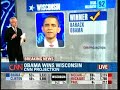 Barack Obama wins Wisconsin Barack Obama wins Wisconsin