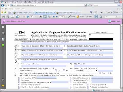 how to apply for ein