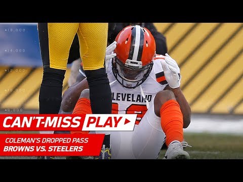 Video: Kizer Scrambles to Keep Play Alive, but Coleman Drops the Pass | Can't-Miss Play | NFL Wk 17