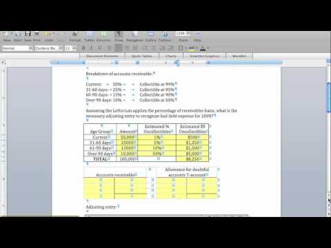how to provide for doubtful debts