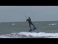 Kitesurfing action on Tyrella beach N.Ireland with a bit of fun