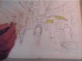 A demonstration painting figures french street pt 1 of 2