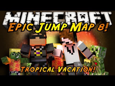 Minecraft: Epic Jump Map Tropical Vacation Part 1!