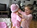 n unwraps present from grandgrandmother