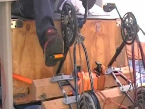 Newsparticipation - This video recorded on Oct. 16 2011 by a NewsParticipation.com citizen reporter shows the Occupy Boston bike powered generators being used to power equipment...