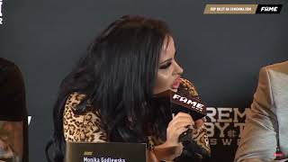 „To, że wyglądasz jak transwestyta to jedno”. Linkiewicz vs Godlewska na konferencji FAME MMA3