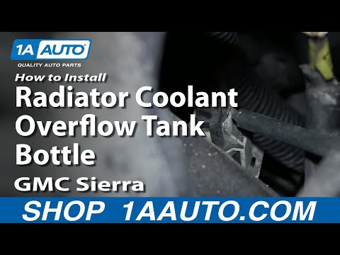 How To Install Replace Radiator Coolant Overflow Tank Bottle 1999-06 GMC Sierra Chevy Silverado