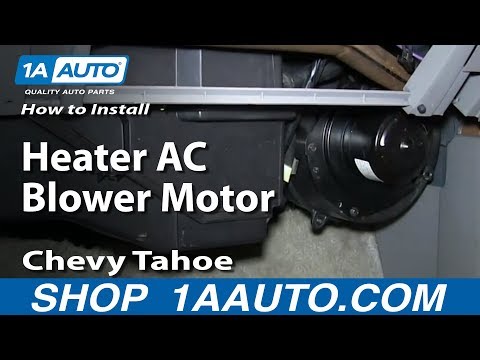 How To Install Replace Heater AC Blower Motor 1996-99 Chevy Tahoe and 2000 Z71