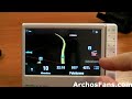 Review of the Archos 605 GPS - close-up in demo mode