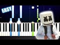 Electronic Piano Sheet for Marshmello Alone Easy