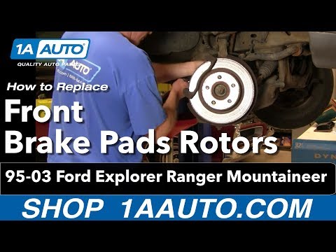 How To Install Replace Front Brake Pads Rotors Ford Explorer Ranger Mountaineer 4×4 95-03 1AAuto.com