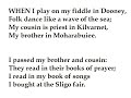 \"The Fiddler of Dooney\" by W.B. Yeats