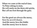 The Fiddler of Dooney by W.B. Yeats