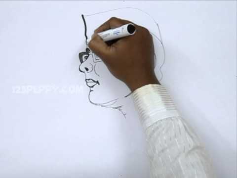 how to draw bhagat singh