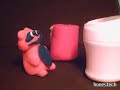 Claymation Rick the Raccoon Finds a cheeseburger