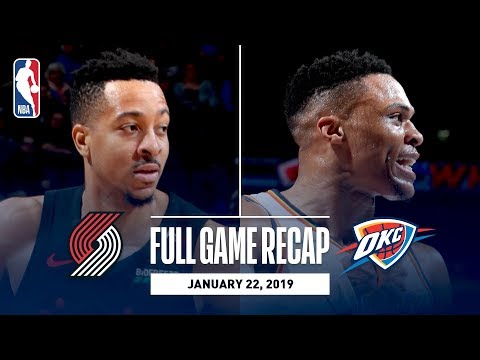 Video: Full Game Recap: Trail Blazers vs Thunder | Paul George & Russell Westbrook Combine For 65 Points
