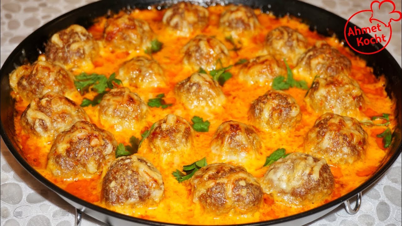 hackbällchen in paprika sahne sauce