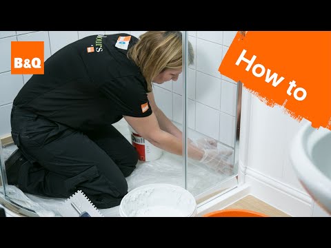 how to fit a b&q shower tray