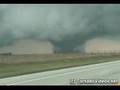 Throckmorton, TX tornado video! Monster 1/2 wide wedge!