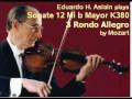 videos de Mozart - Sonate 12 Mi b Mayor K380 - 3 Rondo Allegro