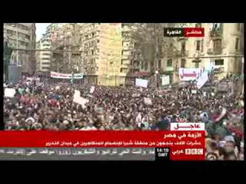 اخبار جمعة الرحيل 4 فبراير 2011  الجزء 1 ب  بي بي سي BBC
