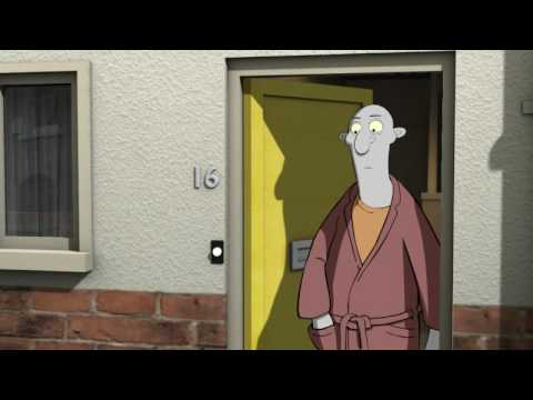 Some grey bloke answers the door