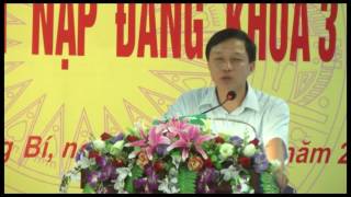 Bế giảng lớp bồi dưỡng kết nạp Đảng khóa 3 năm 2016