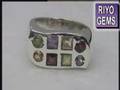 videos de Silver Multi Stone Ring Riyo Gems India