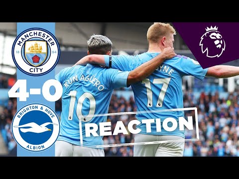 Video: PEP REACTS | Man City 4-0 Brighton | De Bruyne, Aguero (2), Bernardo Silva