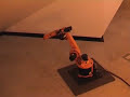 industrial robot playing music with own motor sounds