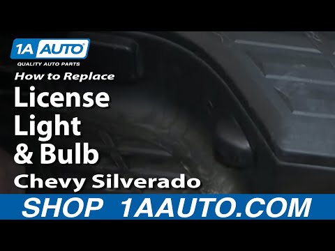 How To Replace Change Rear License Light and Bulb 2007-13 Chevy Silverado GMC Sierra