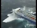 some amazing footage of one of largest and fastest passenger cruisers voyager, caught in a cyclone in the middle of the mediterranean sea.